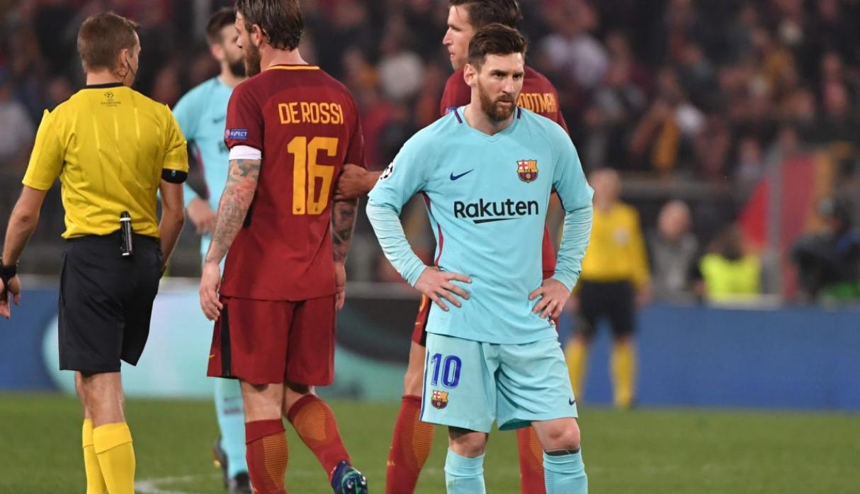SORPRESIVAMENTE ROMA ELIMINA AL BARCELONA DE LA CHAMPIONS LEAGUE Y SE GANARÁ € 7,5 MILLONES