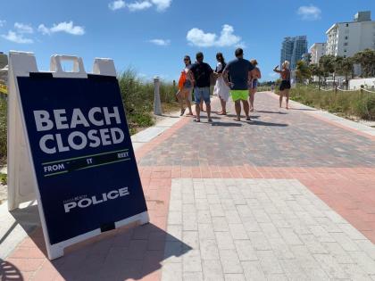 LAS PLAYAS DEL SUR DE FLORIDA CERRARÁN EL FIN DE SEMANA DEL 4 DE JULIO